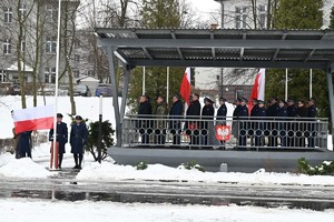 Policjanci biorący udział w uroczystości.