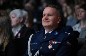 na zdjęciu Zastępca Komendanta Wojewódzkiego Policji w Katowicach