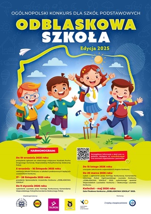 plakat propagujący akcję odblaskowa szkoła