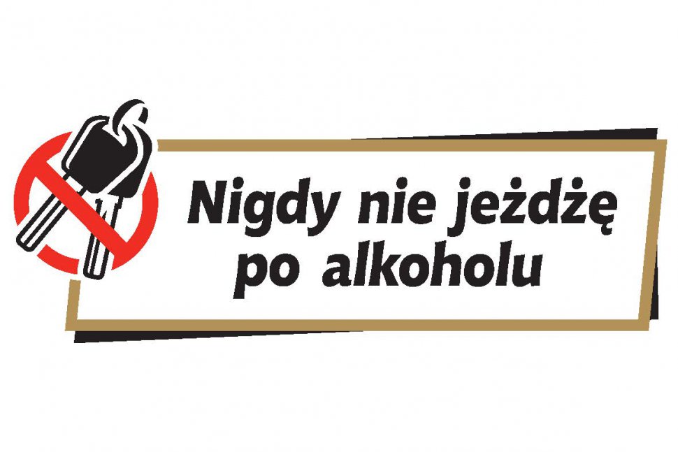 grafika - nigdy nie jeżdżę po alkoholu - kluczyki przekreślone