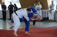 Policjant z Rudy Śląskiej Krzysztof Czerczak podczas walki o mistrzostwo w kategorii Judo do 100 kg.