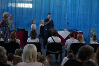 asp. Sławomir Krafczyk w trakcie rozpoczęcia roku szkolnego