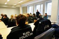 Uczniowie z klas policyjnych w rudzkiej komendzie