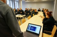 Uczniowie z klas policyjnych w rudzkiej komendzie