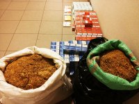 Zabezpieczony tytoń i papierosy