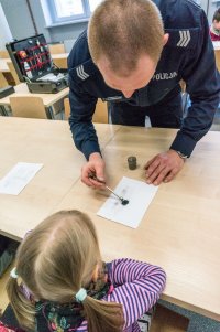 Wizyta przedszkolaków w komendzie