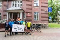 Rowerowa sztafeta policjantów - wizyta w Rudzie Śląskiej