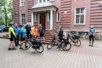 Rowerowa sztafeta policjantów - wizyta w Rudzie Śląskiej