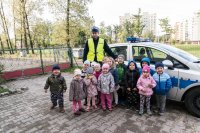 Wizyta policjantów z drogówki w przedszkolu