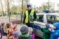 Wizyta policjantów z drogówki w przedszkolu