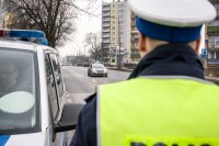 Policjanci z drogówki w trakcie akcji &quot;Bezpieczny pieszy&quot;