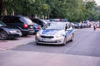 Policjanci podczas zabezpieczenia imprezy