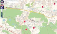 zdjęcie - zrzut ekranowy z Krajowej Mapy Zagrożeń Bezpieczeństwa - obszar Ruda Śląska Kochłowice i Halemba. Zgłoszenia nielegalnej jazdy quadami po lesie