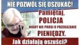 plakat - oszustwa na policjanta
