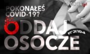 zdjęcie z grafiką - policjant oddaje osocze