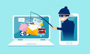 grafika, oszust łowi dane z komputera - źródło blog.olx.pl