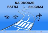 grafika, oczy, droga, przejście dla pieszych