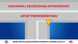 grafika, skrzyżowanie ustąp pierwszeństwa
