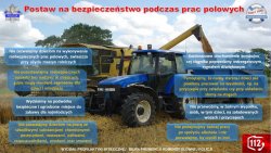 Logo akcji &quot;Kręci mnie bezpieczeństwo&quot; podczas prac polowych
