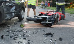 zdjęcie poglądowe - wypadek, motocykl, policja