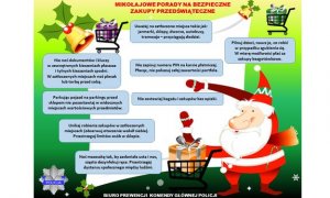 grafika, mikołaj, dymki z poradami opisanymi w tekście