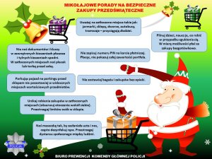 grafika, mikołaj, dymki z poradami opisanymi w tekście