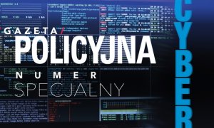 grafika, napis gazeta policyjna, cyber glina