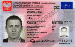 grafika, dowód osobisty wzór