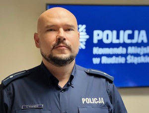 zdjęcie dzielnicowego - młodszy aspirant Łukasz Kasprzyk