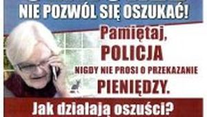 grafika starsza pani i złodziej - nie pozwól się oszukać