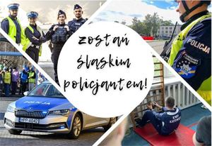 zdjęcia przedstawiające policjantów w różnych sytuacjach