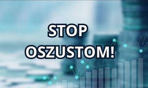 grafika z tekstem stop oszustom