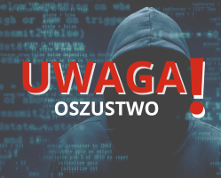 grafika uwaga oszustwo