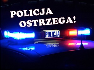 zdjęcie z napisem policja ostrzega