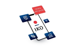 grafika z elementami logo banku PKO BP