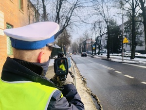 Policjant ruchu drogowego w czasie działań