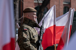 Uczestnicy podczas uroczystości Narodowego Dnia Pamięci Żołnierzy Wyklętych