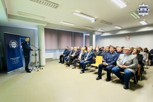 Komendant Miejski Policji w Rudzie Śląskiej wita gości