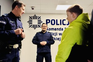 Przywitanie gości w progach komendy