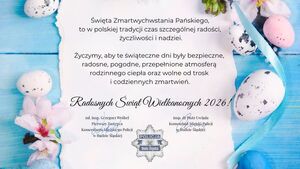 Ilustracja wielkanocna z życzeniami