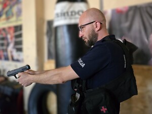 Policjanci w trakcie szkolenia