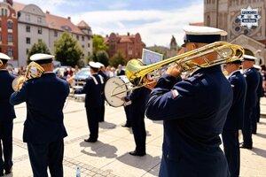 Orkiestra odgrywa hymn