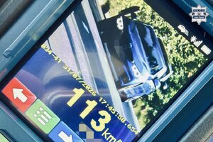 Zdjęcie z wykonanego pomiaru prędkości