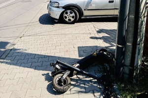 Hulajnoga elektryczna po zdarzeniu