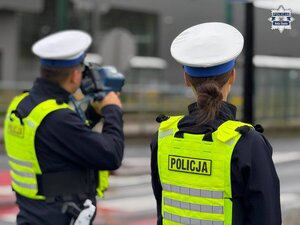 Policjanci w trakcie działań