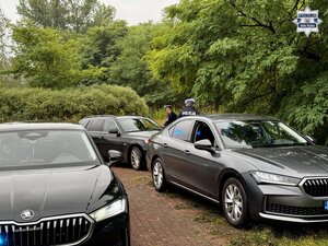 Policjanci w trakcie działań