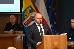 Prezydent miasta w trakcie przemówienia